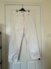Zara White Cotton Jeans. Size