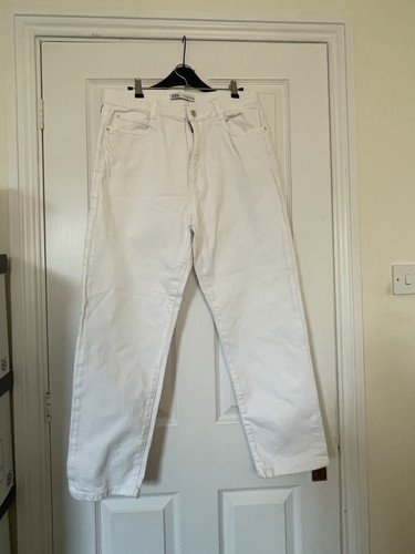 Zara white cotton jeans size - zara, jeans.