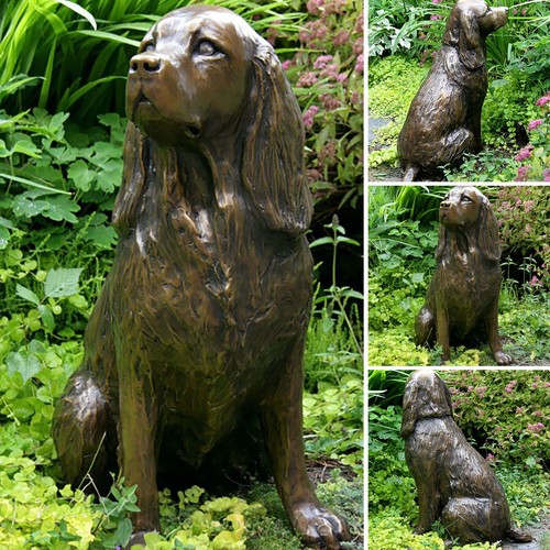 Springer spaniel statue garden - springer,