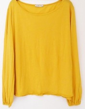 Zara W&B Balloon Sleeved Top