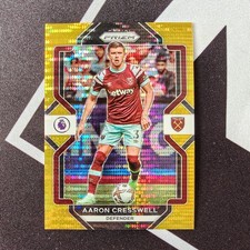 2022 Panini Prizm Aaron Cresswell Gold Wave 10/10 West Ham Card Football