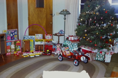 C1960 35mm slide christmas - 35mm,