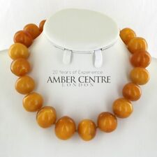 German Antique Butterscotch Baltic Amber Bead Large Necklace - A0221 RRP6500!!!