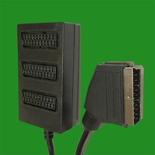 Male Scart to 3 Way Female