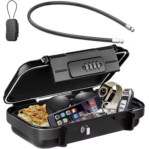 Portable safe box with code - with,