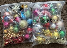 Vintage Mixed Christmas Decoration Bundle Mercury Glass Retro Silk Spun Baubles
