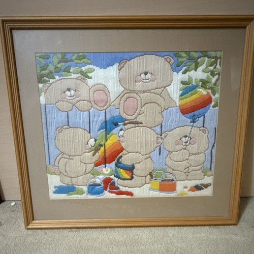 Framed finished cross - finished, stitch