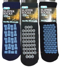 3,6 Pairs Mens Slipper Gripper Socks Warm Non Slip Grip Thermal Winter Sock 6-11