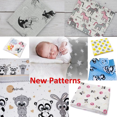Printed muslin squares - muslin,