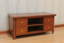 Mahogany TV Unit | Bobbin TV Cabinet with 4 Drawers | Traditional Style CBN104