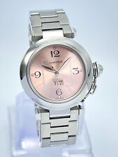 Cartier Pasha C Big Date 35mm 2475 Pink Dial W31058M7 Automatic Stainless Steel