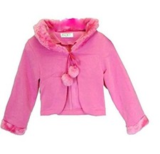 Girls Pink Faux Fur Pom-Pom