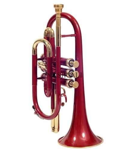 Cornet red brass flat - red,