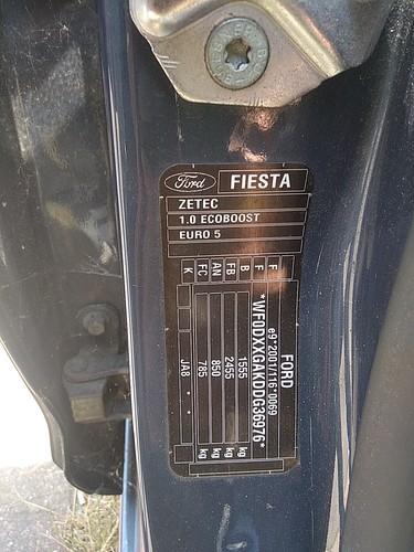 Ford fiesta 2013 - ford, left