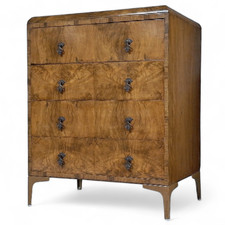 Vintage Art Deco Burr Walnut