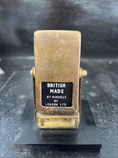 Rare Fascinating Vintage Hinkels London Perpetual Flip Brass Desk Calendar