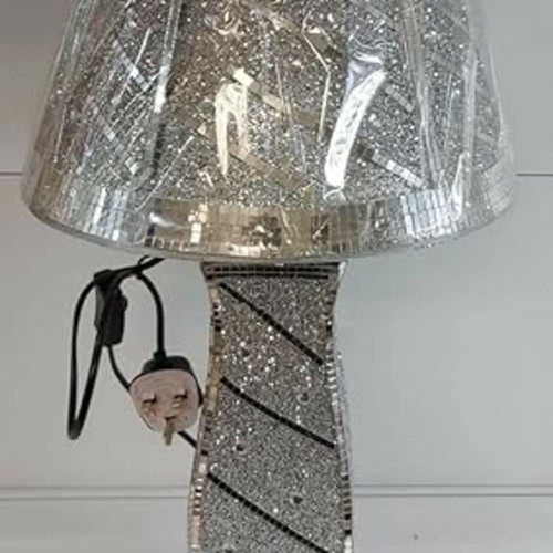 Silver glitter crushed diamond - silver,