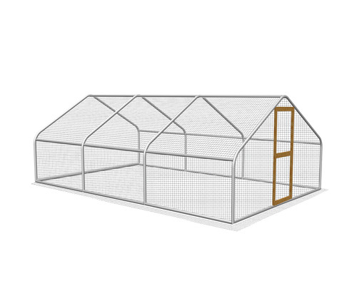 Walk chicken run steel - in,