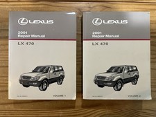 2001 Lexus LX470 LX 470 OEM Owners / Repair Service Manuals Vol 1 & 2