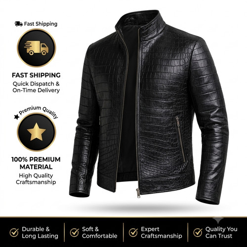 Men black real leather - men's,