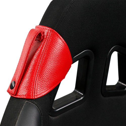Red bucket seat belt guide - red,