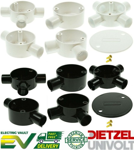 Univolt 20mm white black pvc - 20mm, white/black