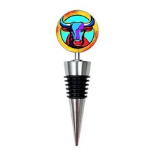 Taurus Wine Bottle Stopper | Pop Art Zodiac Gift | Astrology Wine Lover Present