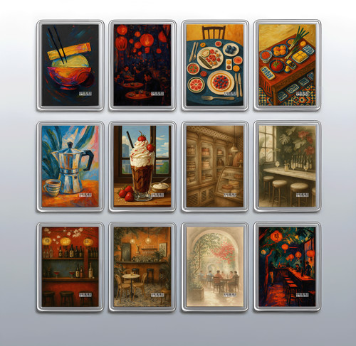 Cafe cuisine fridge magnet - cafe,