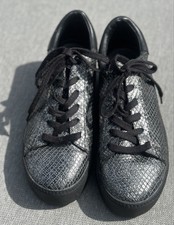 Ash Metallic Snake Print Wedge
