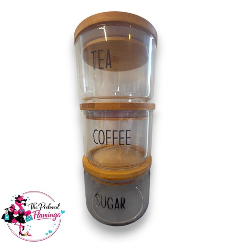 Tea coffee sugar canister - tea, set