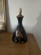 Louis Mulcahy Pottery Lamp Hand Crafted in Ireland Brown 13.5” Tall