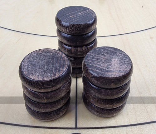 Tracey dark stained crokinole - tracey,