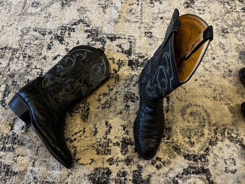 Tony lama black full quill - lama,