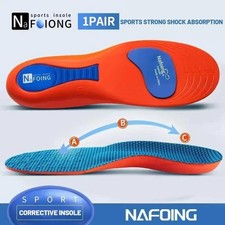 Orthotic Insoles For Arch Support Plantar Fasciitis Flat Feet Gel Heel Back Pain