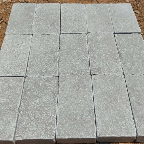 Tandur grey limestone - limestone, tumbled
