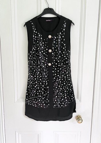 Boohoo black silver sequin - boohoo,