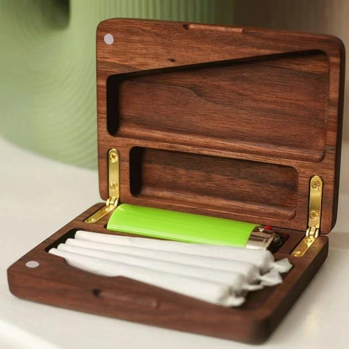 Wooden cigarette case box - cigarette,
