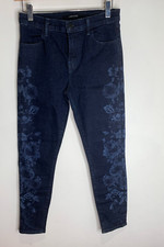 J Brand Alana High Rise Crop jeans W 26 8 L 26 blue stretch denim floral print