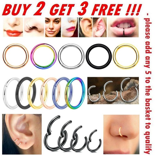 Surgical steel nose ring - steel,