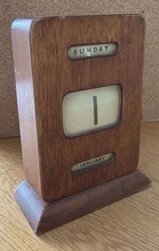 Vintage wooden perpetual date - wooden,