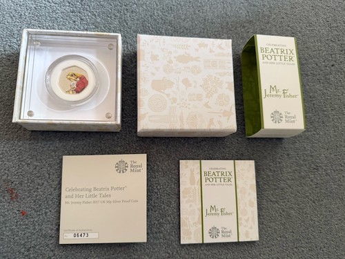 Jeremy fisher silver proof 50p - jeremy,