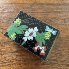 Vintage Black Cloisonne Enamel