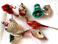 Vintage Mercury Glass Christmas Baubles Novelty’s 8 In total.med.size.ass.colour