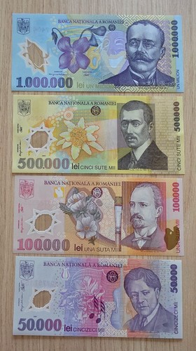 Lot banknotes unc romania - unc,