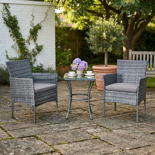 Piece grey rattan bistro - piece, set