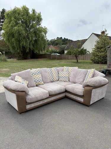 Dfs beige corded corner - beige, sofa