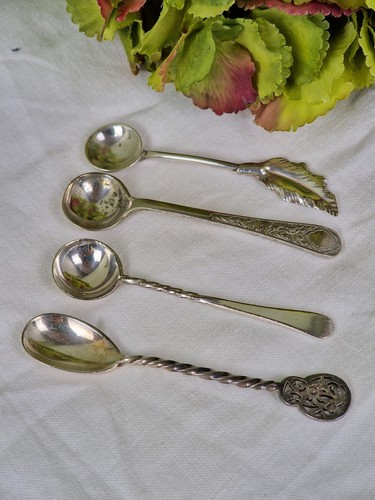 Silver plate vintage condiment - plate,