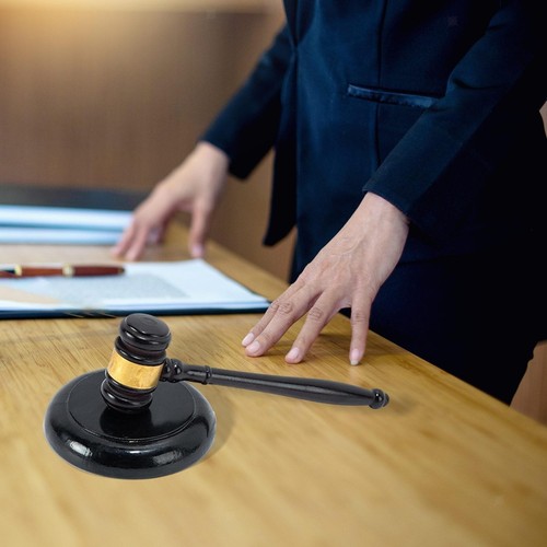 Wooden gavel and block set - and,