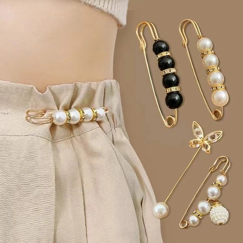 New pearl safety pins - pearl,
