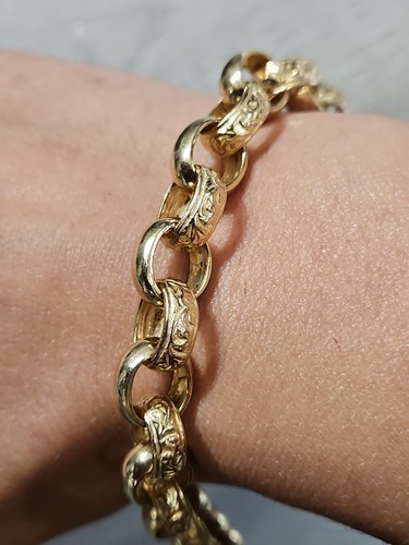 9ct yellow gold belcher - 9ct, rolo